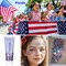Go Ho Red White and Blue Body Glitter,Patriotic Pride Face Glitter Gel